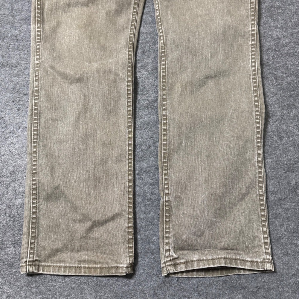 Levis 511 Slim Fit Jeans Mens 34x30 (33x28) Olive Green Stretch Denim Pants - Picture 2 of 11